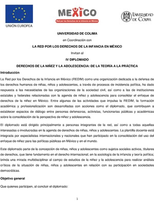 CONVOCATORIA :: IV DIPLOMADO DERECHOS DE LA NIÑEZ Y LA ADOLESCENCIA