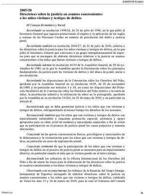 Directrices sobre la justicia en asuntos concernientes a los niños víctimas y testigos de delitos